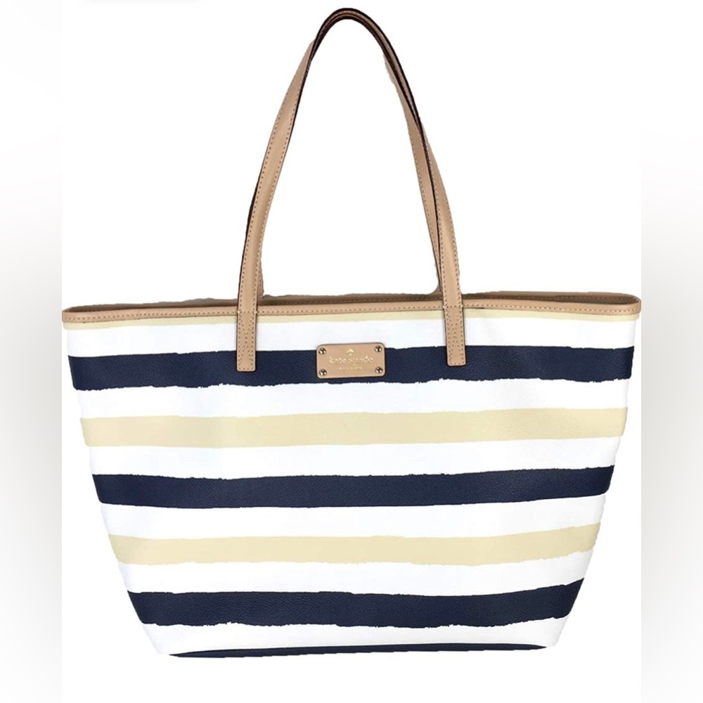 Kate Spade navy/cream tote bag